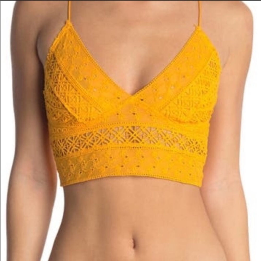 Free People Intimately Carina Bralette Mango Size XS